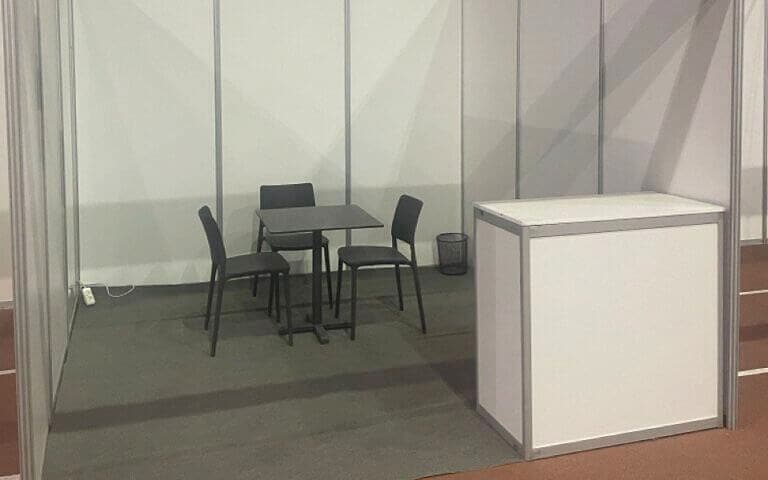 FOODERA EXPO stands under construction